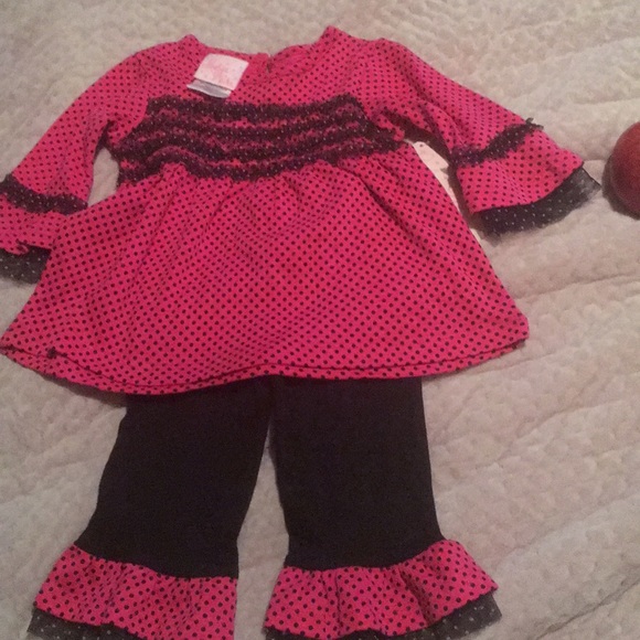 black and pink combination dress